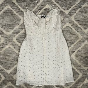 white dress with gold accents NWT